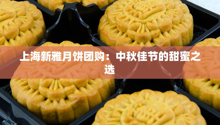 上海新雅月饼团购：中秋佳节的甜蜜之选