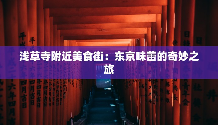 浅草寺附近美食街：东京味蕾的奇妙之旅